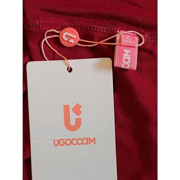 Casual Short Sleeve Surplice V Neck Faux Wrap T-Shirt Swing Dress SIZE L NWT - Picture 13 of 16